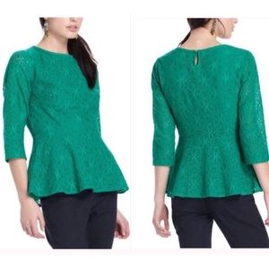 Anthropologie | Peplum lace top